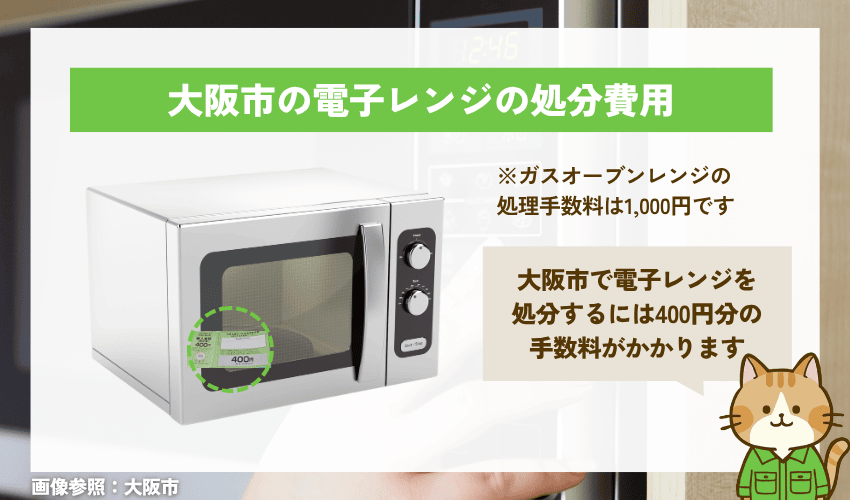 大阪市の電子レンジの処分費用